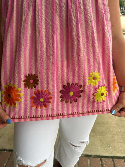 Candy Stripe Daisy Top