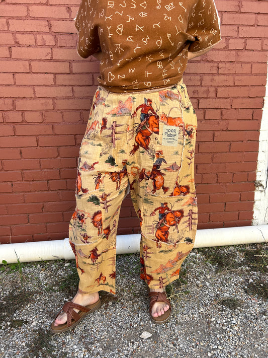 Khaki Cowboy Harem Pant