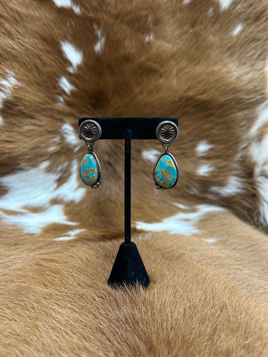 Leather & kingman Earring