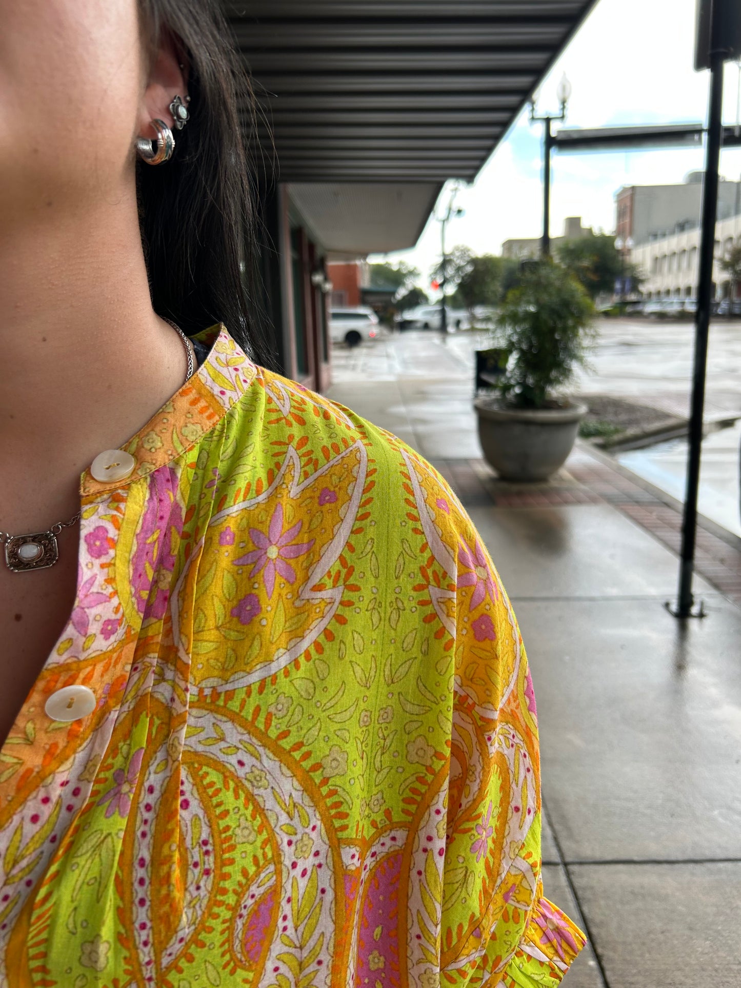 Popping Paisley Top