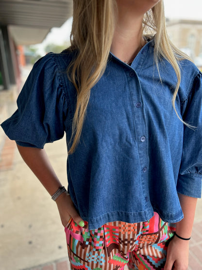 Maeve Denim Top
