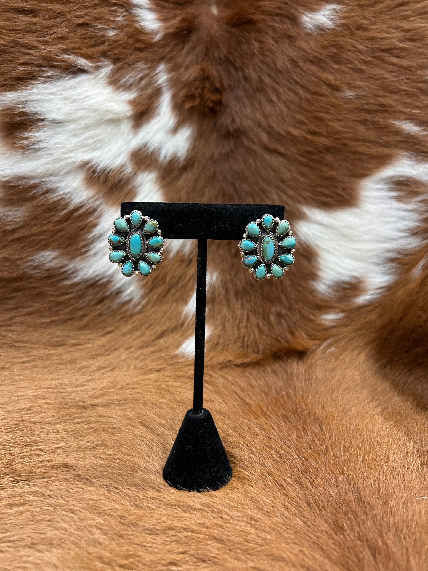 10 Stone Cluster Earring