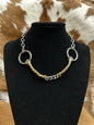 Double Mixed Snaffle Necklace