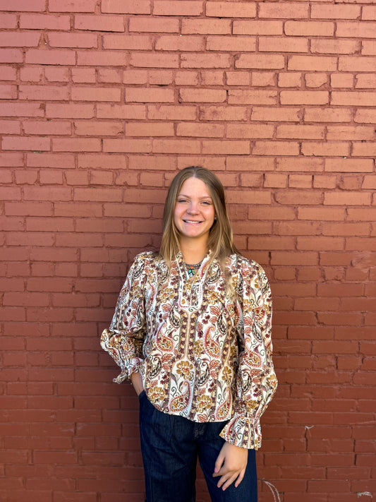 Fall Paisley Top