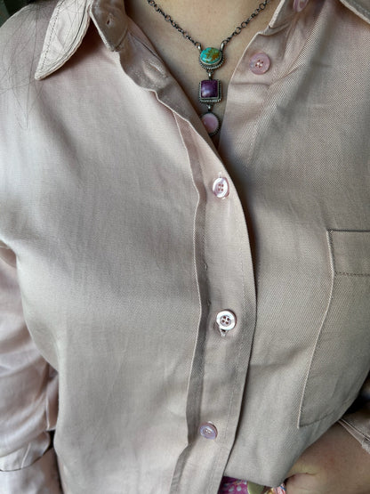 Lt. Pink Button Down