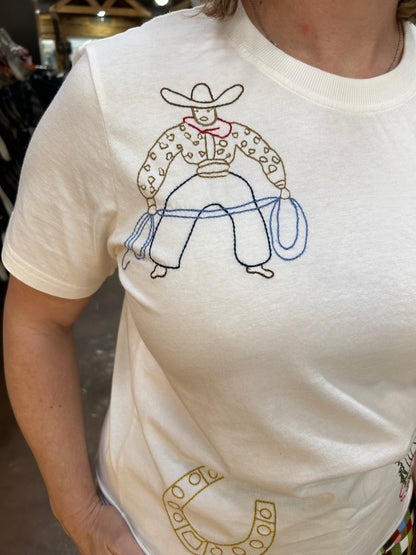Roping Cowboy Tee