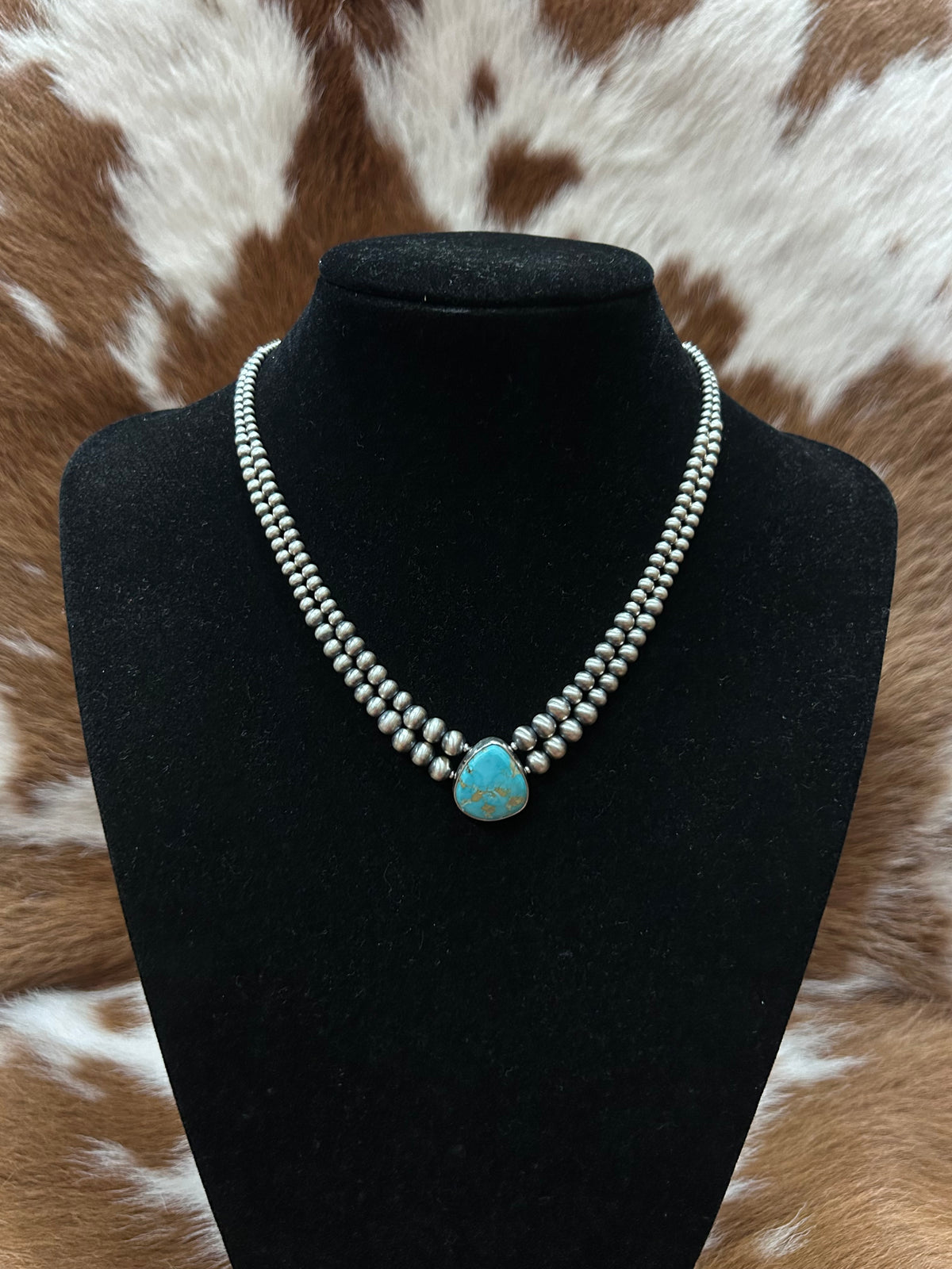 2 Strand Kingman Navajo Necklace