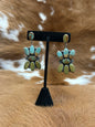 Green Turq Cluster Dangles