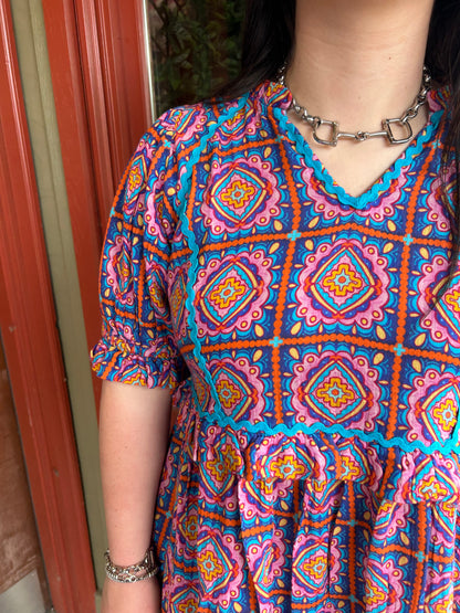 Talia Dress - Tiles