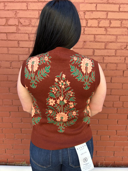 Vintage Knit Sweater - Brown