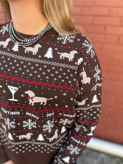 Doxie Wonderland Sweater