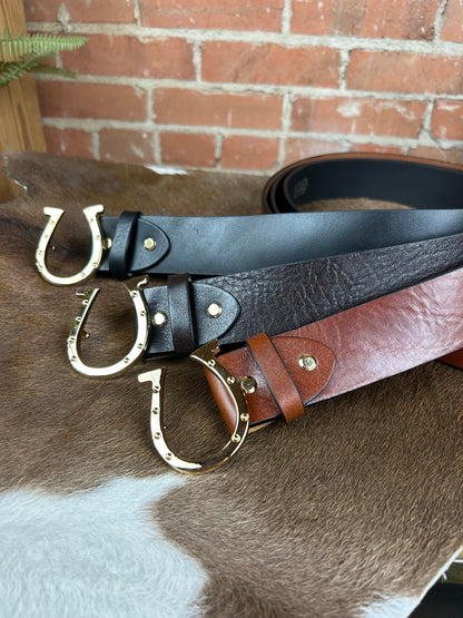 Gold Horton Horseshoe Belt