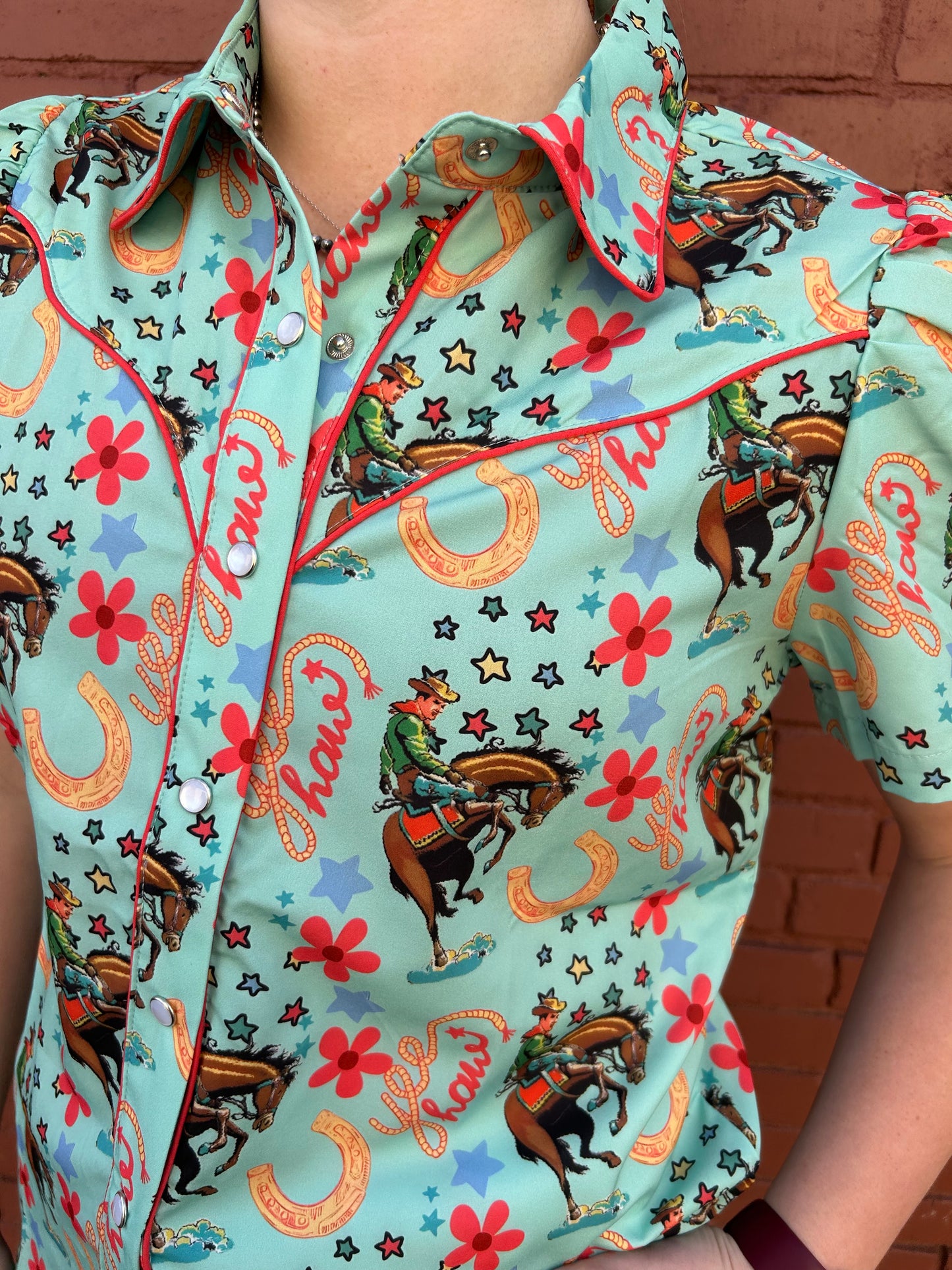 Brazos Shirt  - Turq Yeehaw