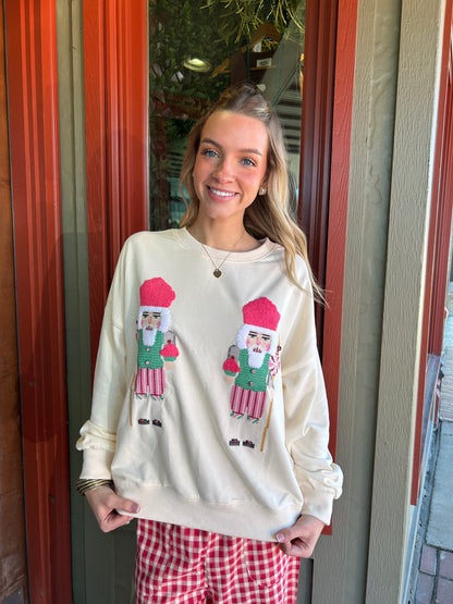 Crossstitch Nutcracker Sweater
