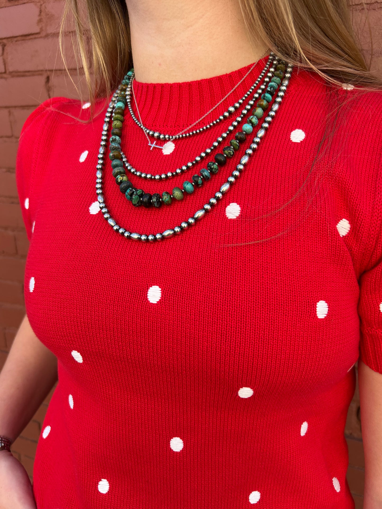 Polka Dot Sweater Top