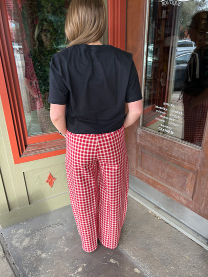 Red Gingham Pants