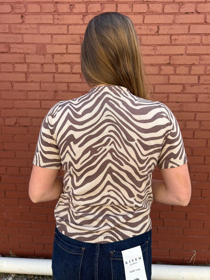 Zebra Sweater Top