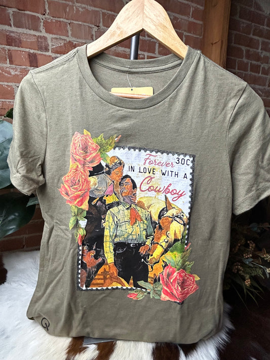 In Love With A Cowboy Tee