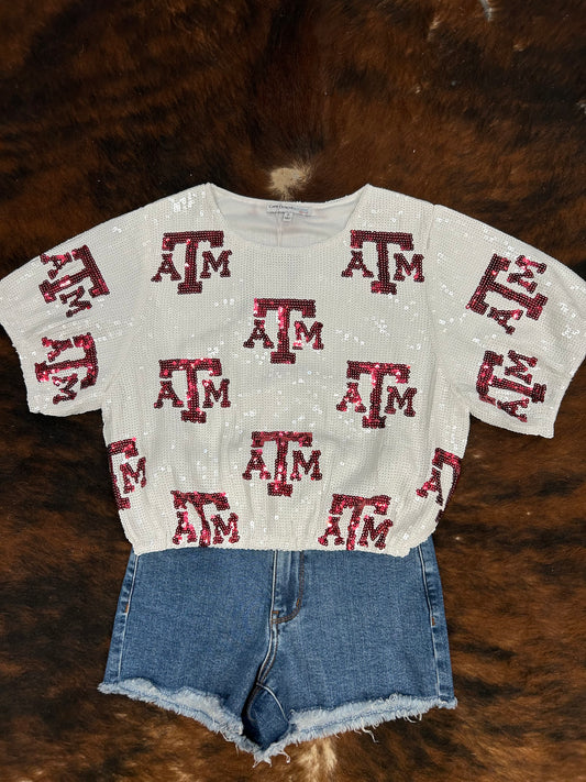 Tamu Sequin Crop Top