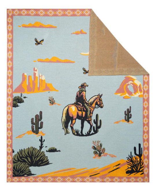 Lone Bronco Rider Throw