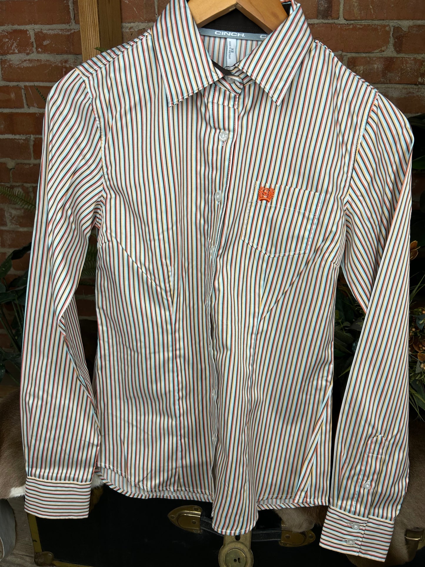 Citrus Stripe Button Down