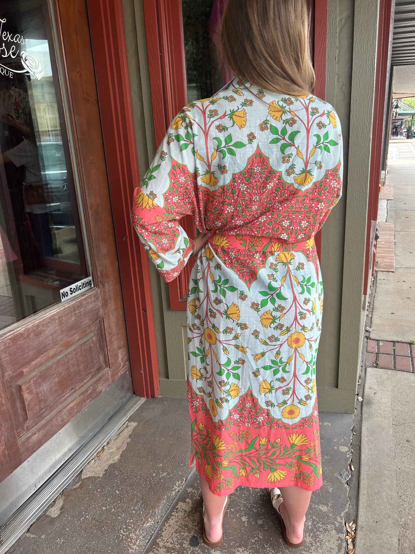Bordered Shirt Dress
