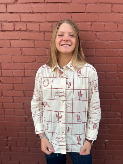 Cowgirl Grid Shirt