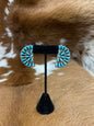 1/2 Cluster Turq Earrings