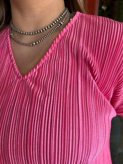 Up A Notch Top - Pink