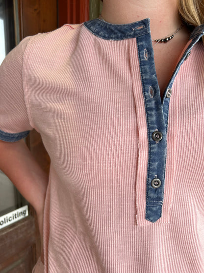 Denim Trim Tee