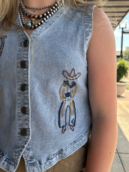 Roping Cowboy Vest