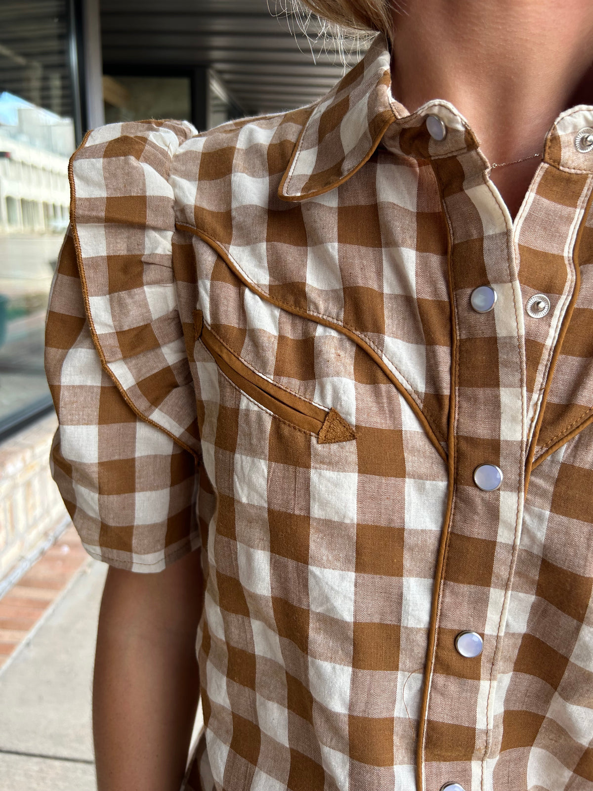 Nueces Shirt - Brown Gingham
