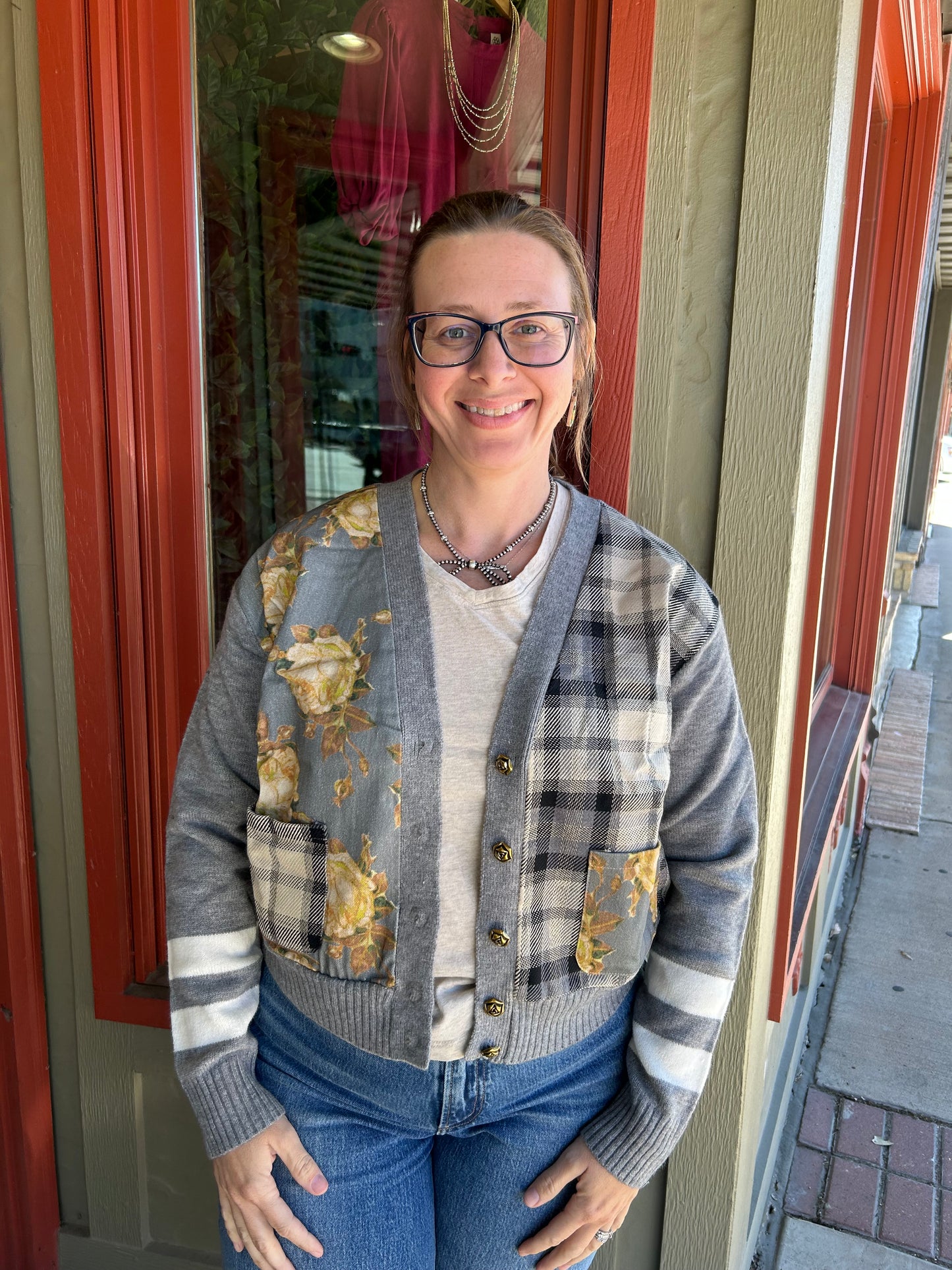 Honey's Pretty Plaid Sweater