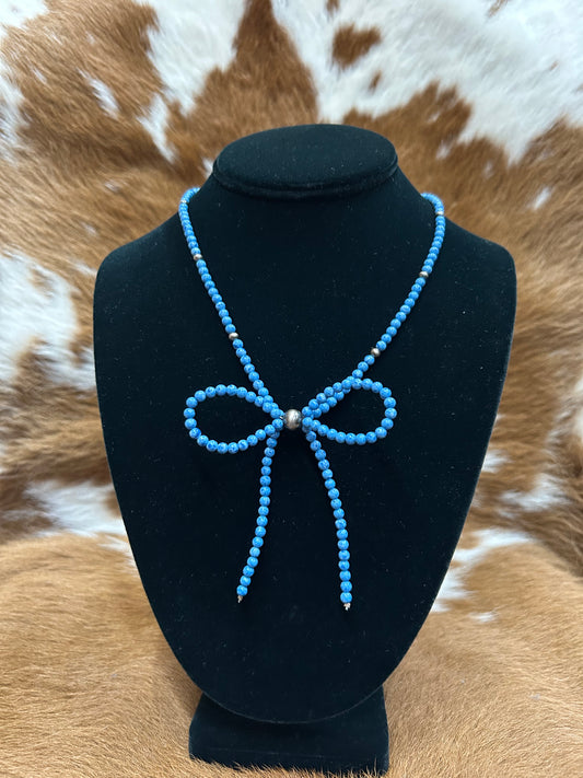 Lapis Bow Necklace
