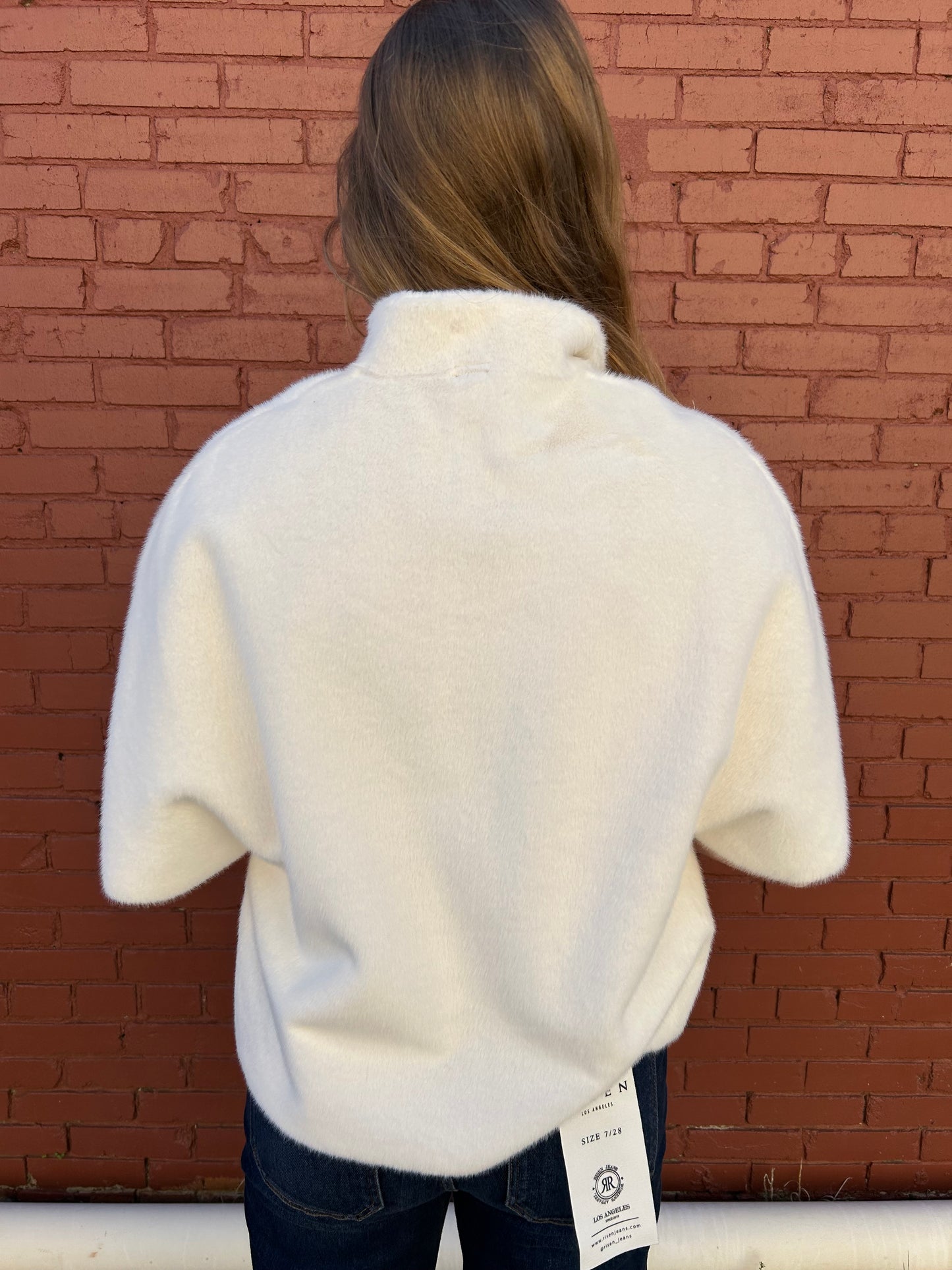 Faux Caplet Jacket - White