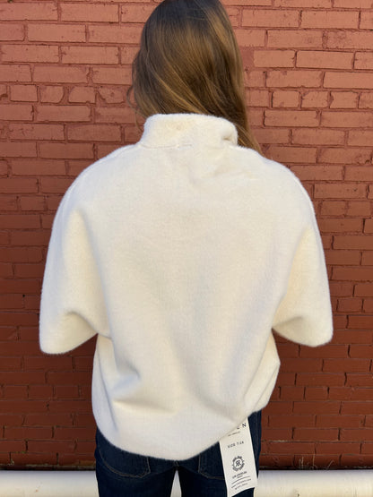 Faux Caplet Jacket - White