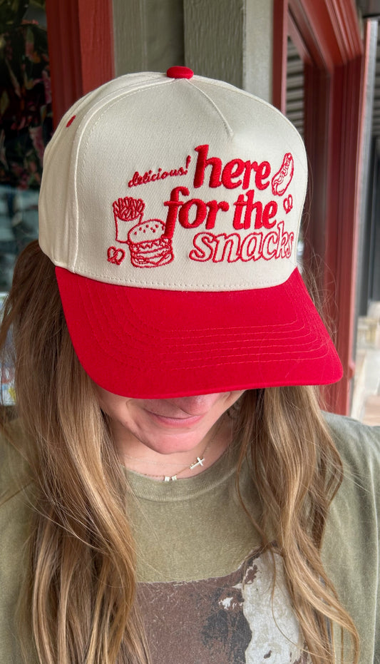 Here For The Snacks Cap