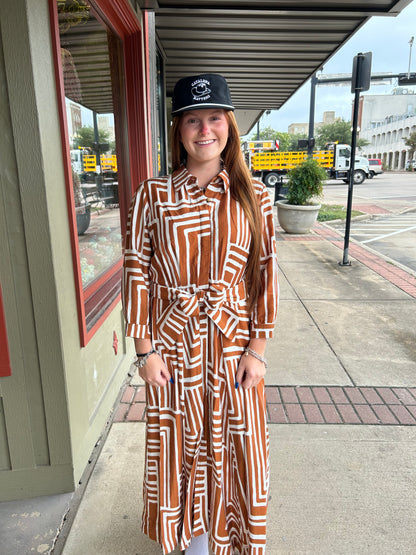 Camel Midi Dress