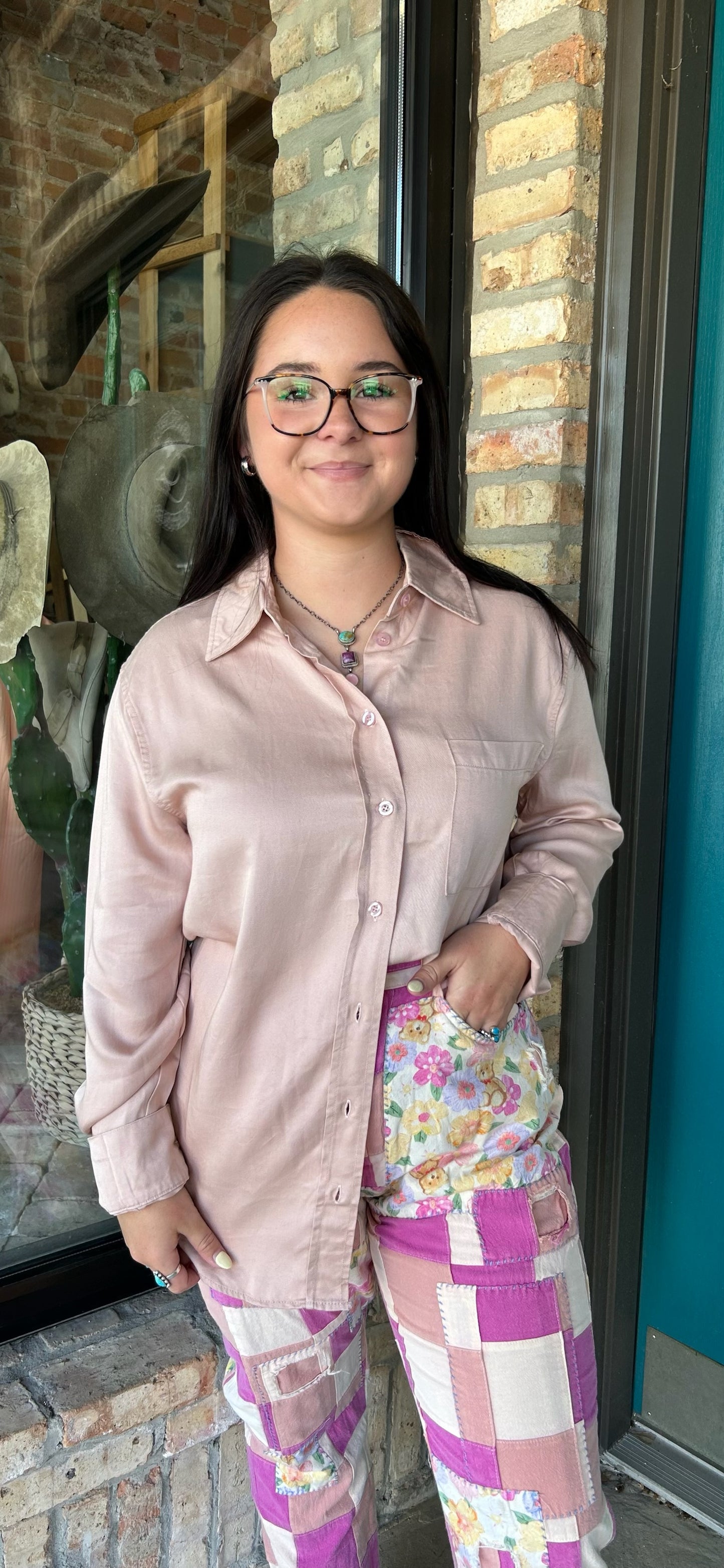 Lt. Pink Button Down