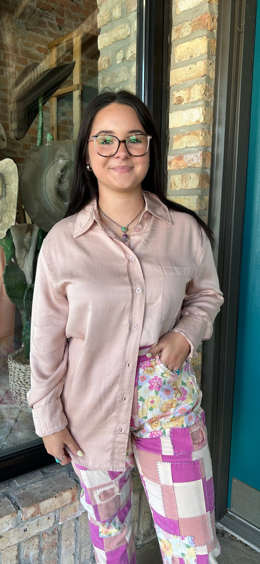 Lt. Pink Button Down