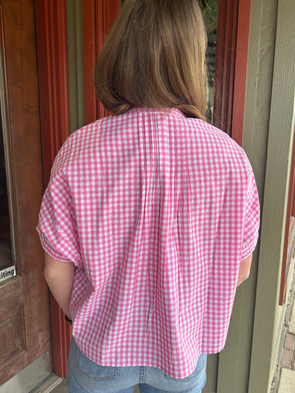 Pink Check Donkey Top
