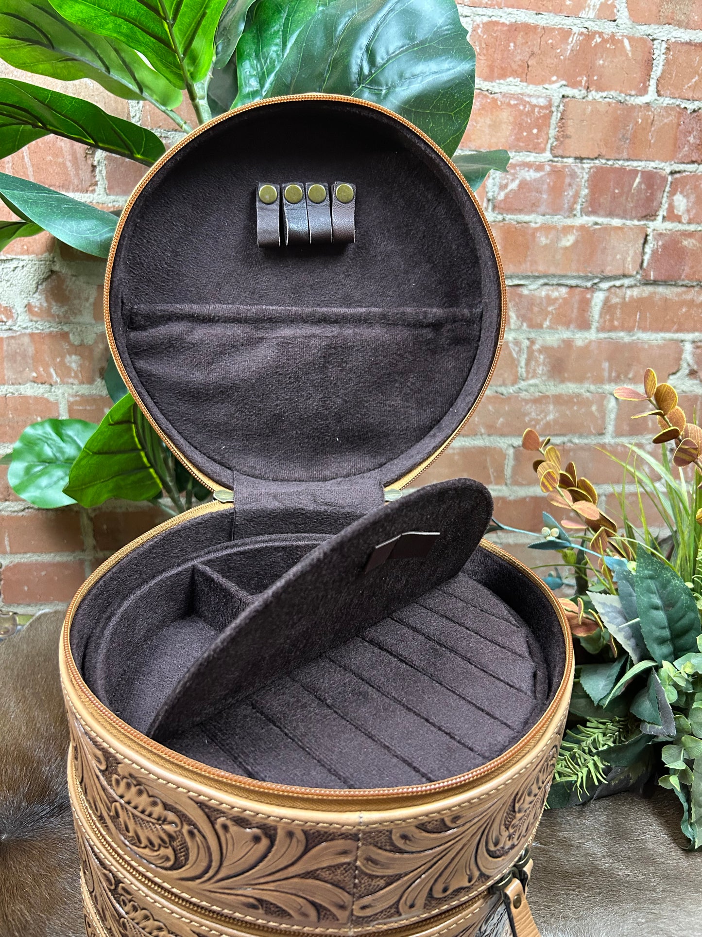 3 Story Tooled Jewelry Box