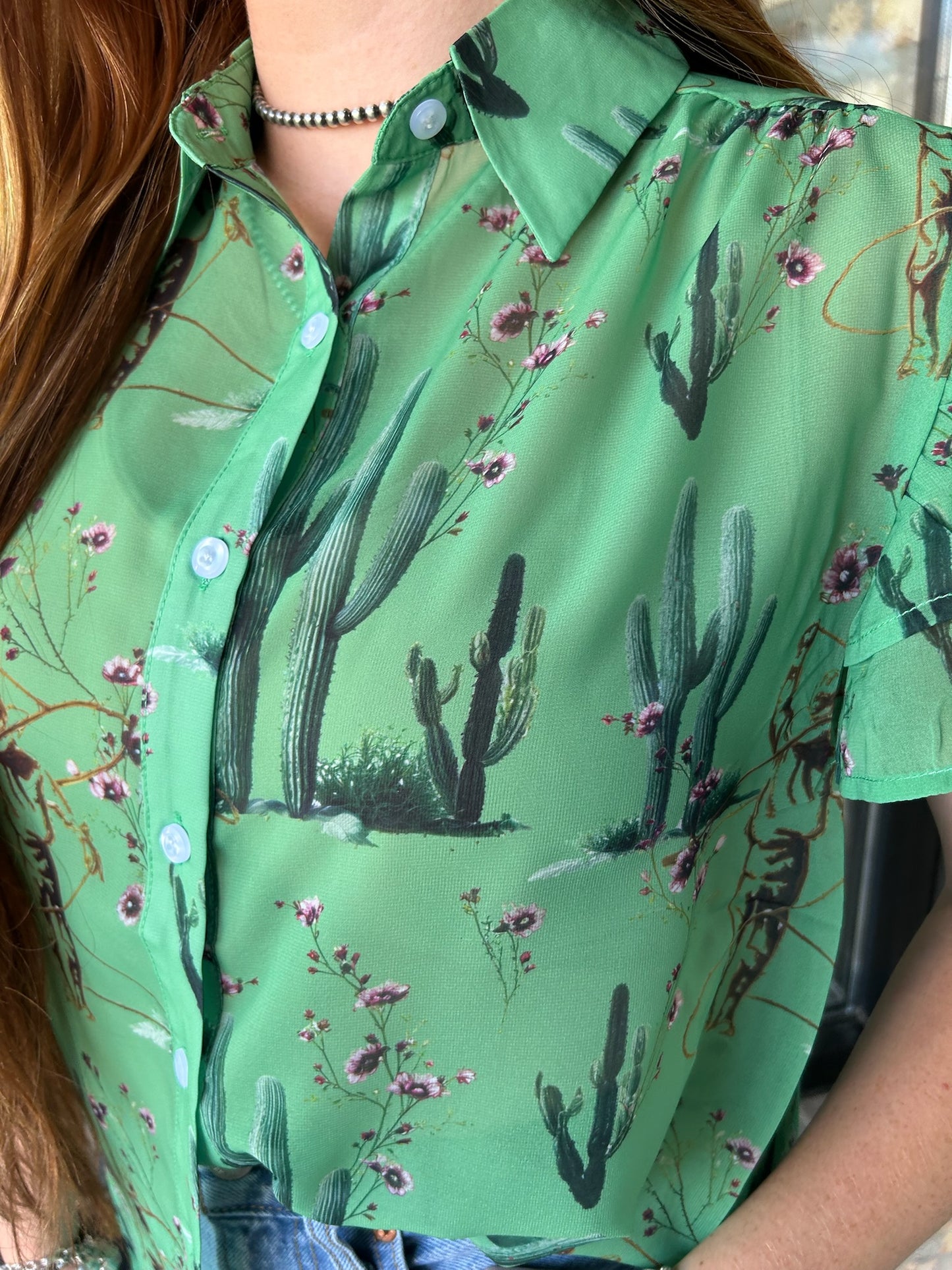 Tinsley Shirt - Green Cactus