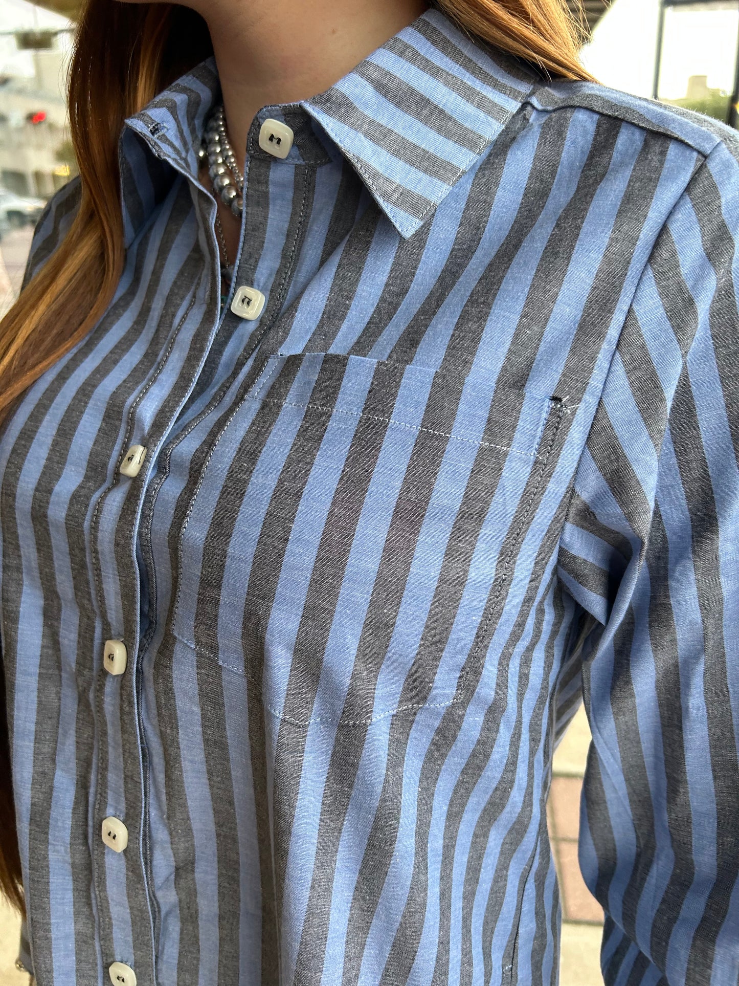Striped Pleated Skirt Dress