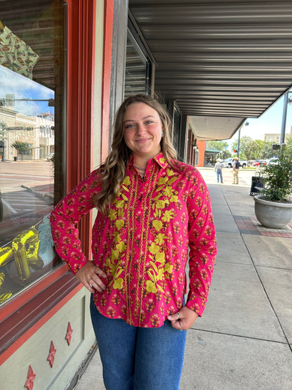 Maricela Shirt - Hot Pink