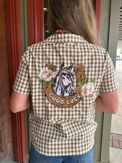 Western Gingham Blouse