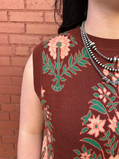 Vintage Knit Sweater - Brown