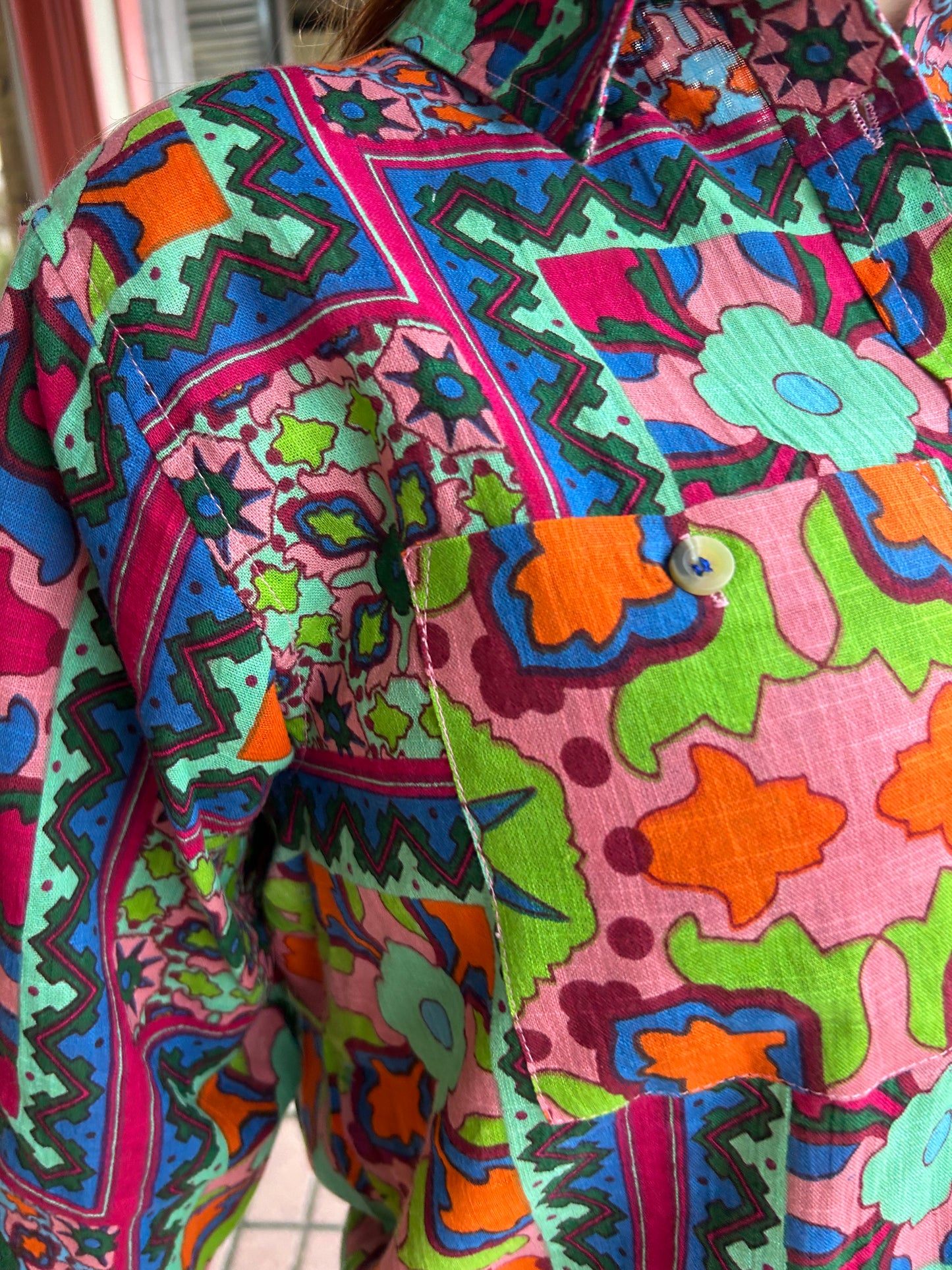 Patch Print Camp Shirt