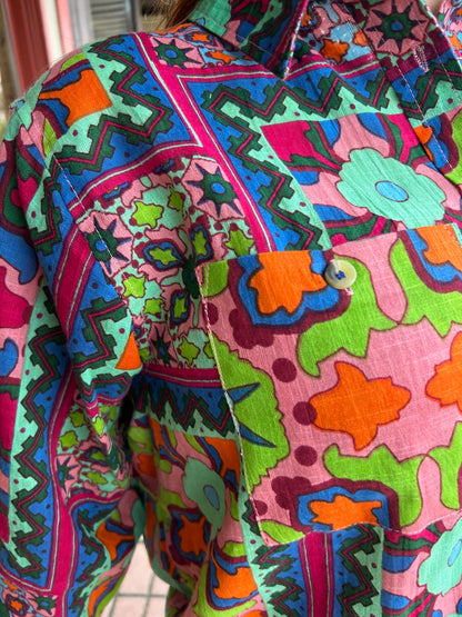 Patch Print Camp Shirt