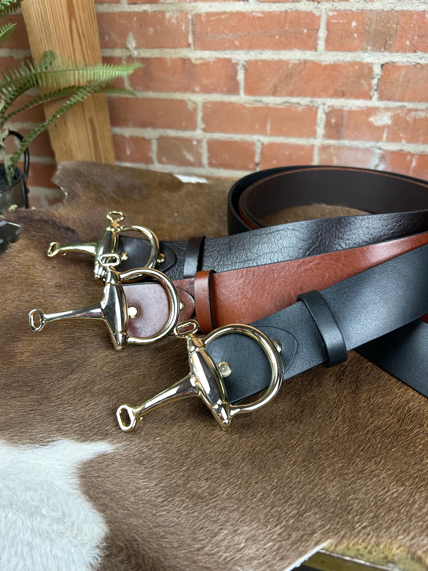 Gold Bosca Grande Bit Belt